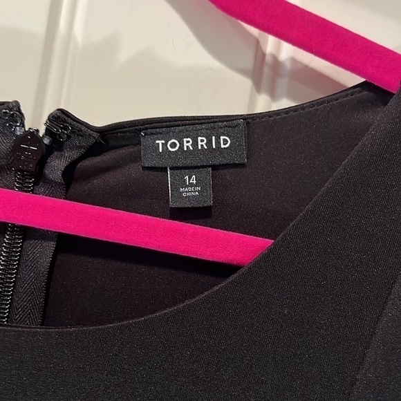 Torrid classic black Mini Scuba Skater Dress classic staple versatile LBD 14 - Picture 5 of 11